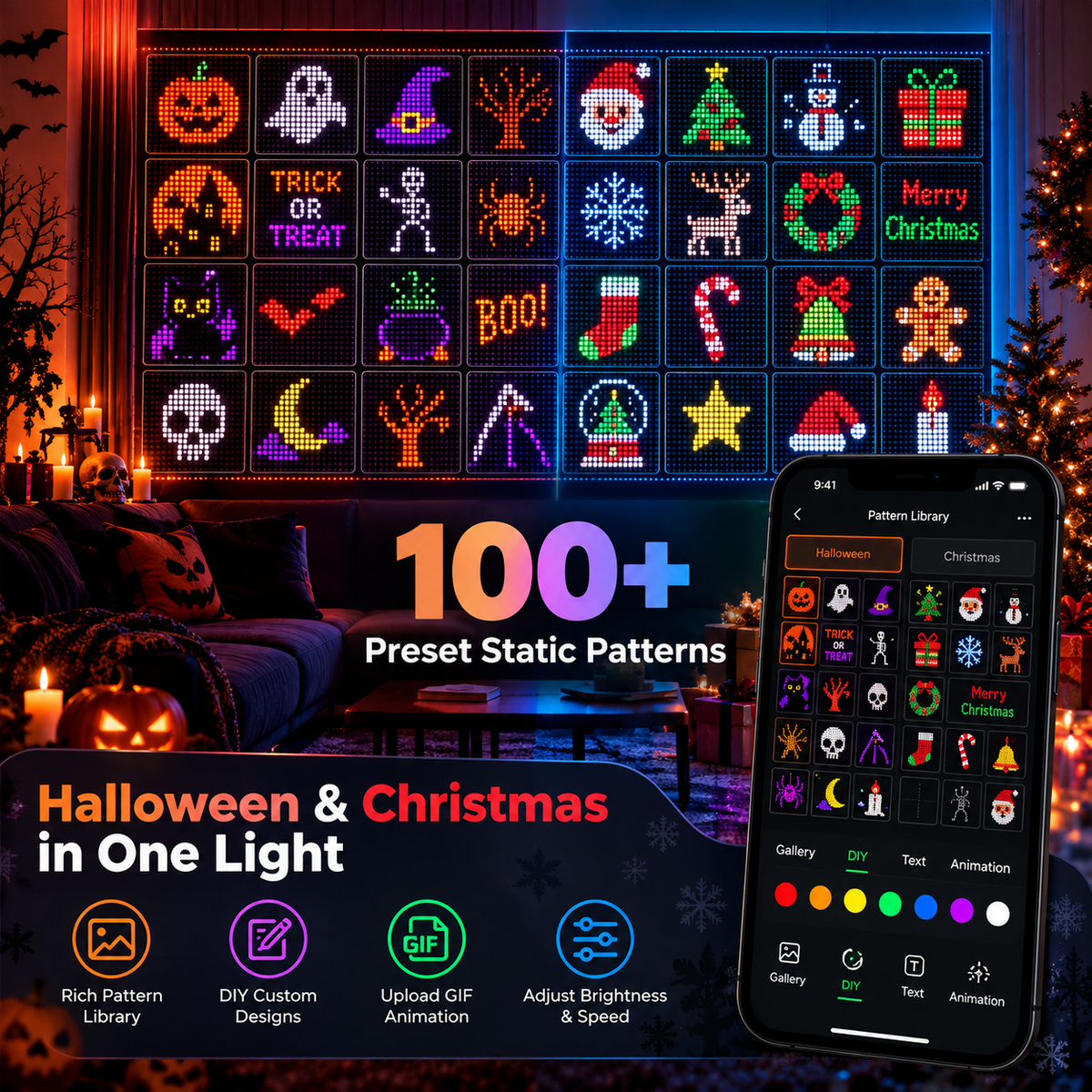 Smart Pixel LED Curtain — Draw Anything On Your Window (App-Controlled)