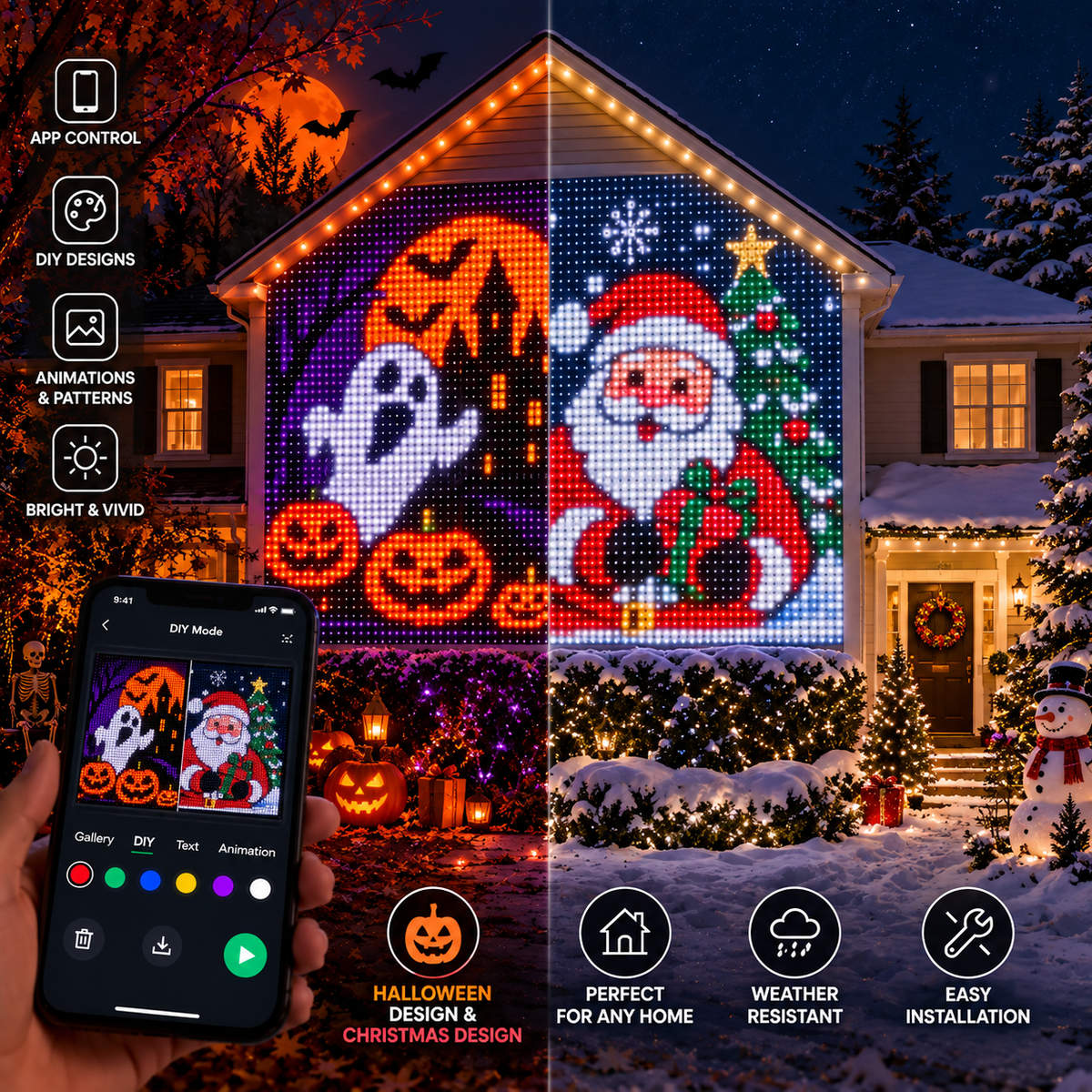 Smart Pixel LED Curtain — Draw Anything On Your Window (App-Controlled)