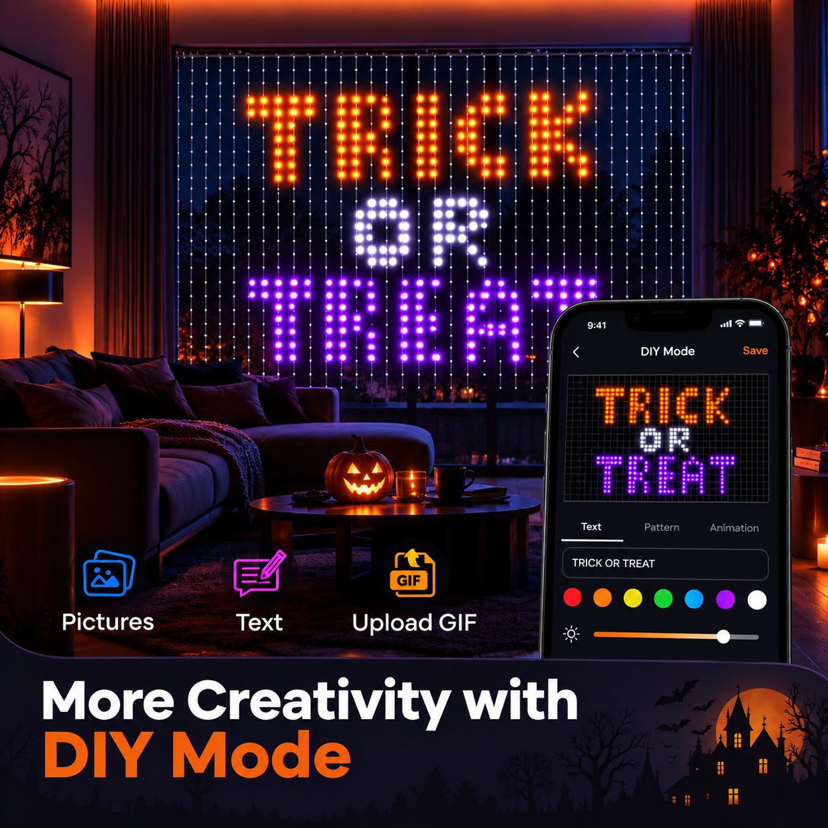 Smart Pixel LED Curtain — Draw Anything On Your Window (App-Controlled)